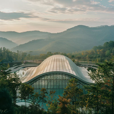 Structure spatiale avec un design élégant pour les parcs centraux et les installations informelles