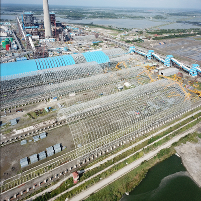 Les cadres en acier de l'espace de la stabilité Q235 structurent le bâtiment 100-300m pour le stockage de charbon