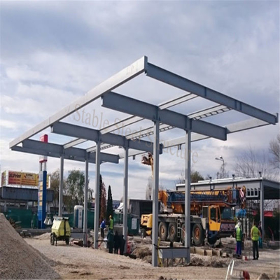Envergure 10m gris-foncé de nouvelle de station service de Q235B construction d'auvent grande