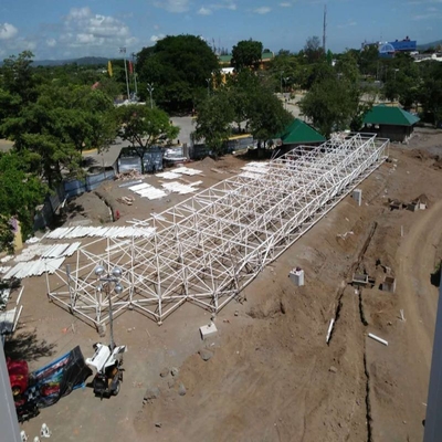 L'espace Q355 en acier encadre la toiture de structure métallique de construction de 0.5mm 0.9mm