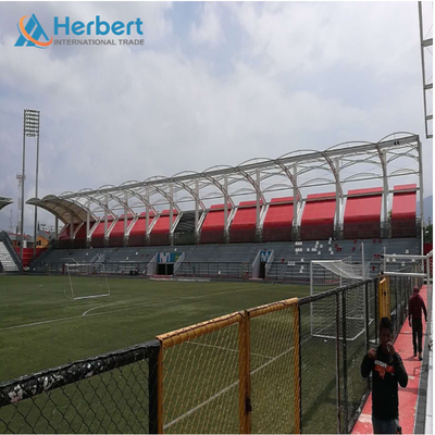 bâtiments Q235 de structure de membrane de tension du toit PVDF de 0.8mm pour des sports Sdium