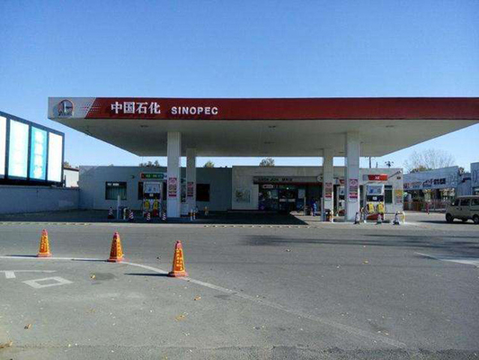L'immersion chaude remplissante préfabriquée d'auvent de station service du gigaoctet Q235 a galvanisé