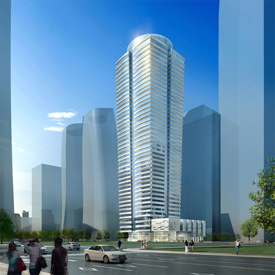 Le DAO en aluminium insonorisé de mur rideau de Q235B a adapté aux besoins du client avec l'économie d'énergie d'alliage