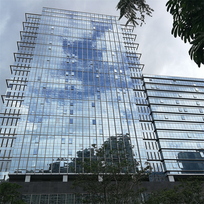 Système en verre transformé en unités énorme en aluminium 120mm de revêtement de mur rideau