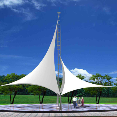 Blanc de poinçon de toit de la structure 0.6mm de membrane de tension de Q235 PVDF