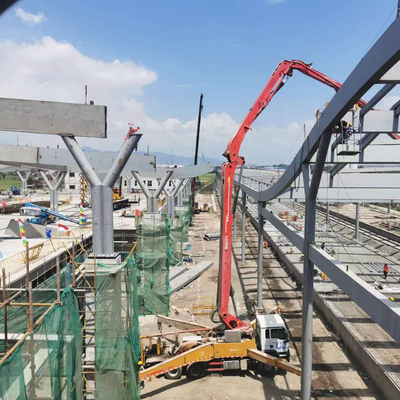 Structure de toit du cadre en acier Q235 pour le chemin de fer à grande vitesse de Jakarta Bandung