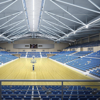 Conception préfabriquée de gymnase de structure métallique de grande envergure