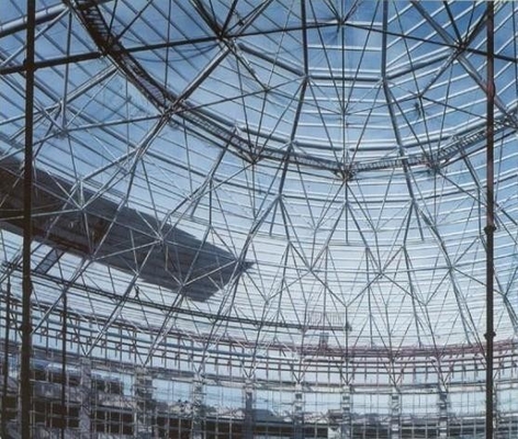Structure en acier légère de bâtiment à pans de bois préfabriquée pour le hangar jeté
