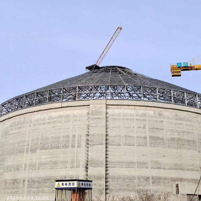 L'espace en acier préfabriqué encadre la structure Q235 pour le silo de clinker