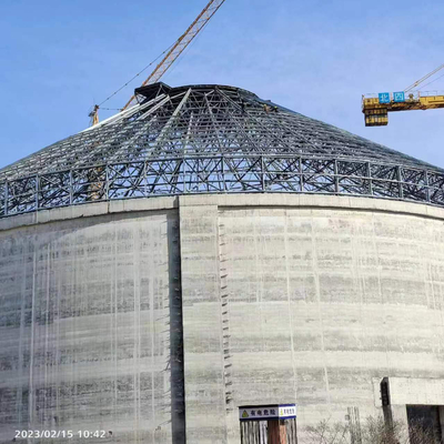 L'espace en acier préfabriqué encadre la structure Q235 pour le silo de clinker