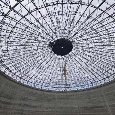 L'espace en acier préfabriqué encadre la structure Q235 pour le silo de clinker