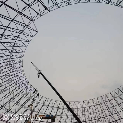 Construction en acier légère préfabriquée de structure de bâtiment à pans de bois diamètre de 70m et de 90m pour le stoge