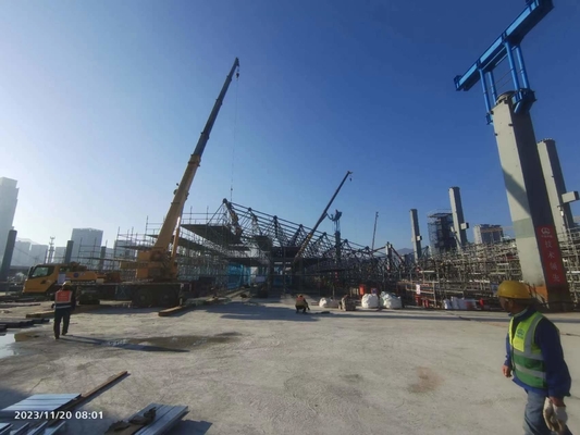 Installation sur le site Q235 Cadre spatial Truss Entrepôt de charbon