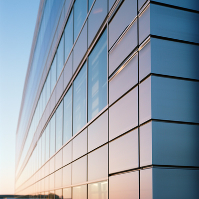 Paroi de rideau en aluminium gris clair pour les grands bâtiments hospitaliers