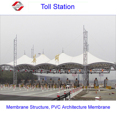 Structure de membrane de tension pour les grandes stations de péage routière Conception durable et fonctionnelle
