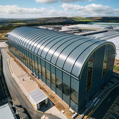 Structure de toit d'entrepôt pour les grands centres logistiques maximisant l'espace et l'efficacité