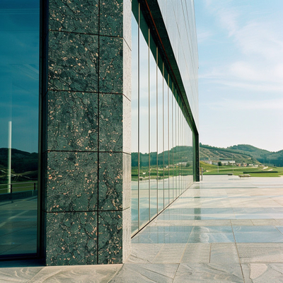 Mur de rideau de granit pour les grands centres artistiques Esthétique sophistiquée et durabilité