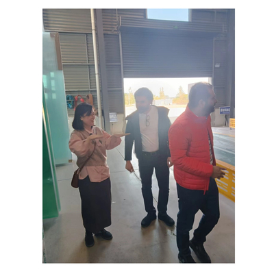 Visite d'usine du système de mur de rideau en verre ou en aluminium